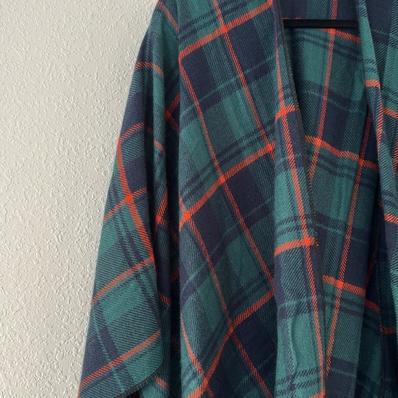 Plaid Wrap Sweater - Picture 2 of 3